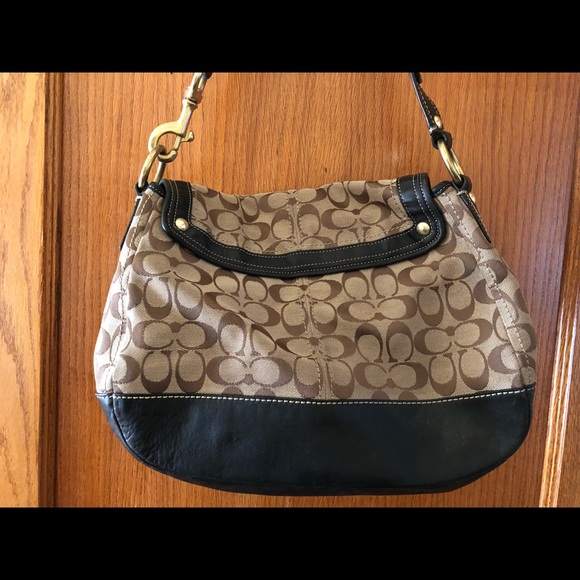 Coach Ali Legacy Black Leather Shoulder Bag F12857 - Picture 2 of 6